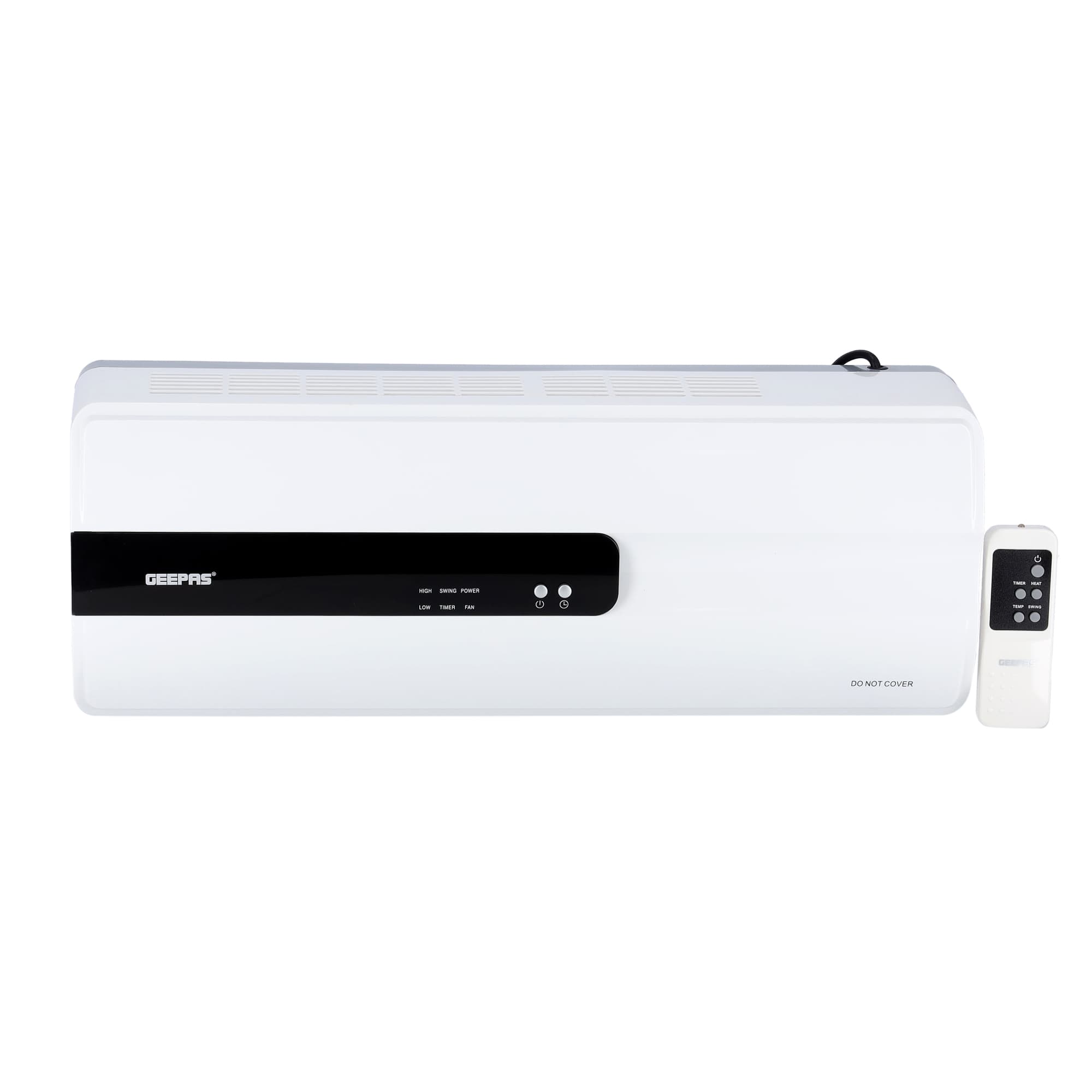 Geepas GWH28515 PTC Ceramic Wall Heater - Auto Oscillating, Adjustable Thermostat with 2 Heat Settings 1000-2000W & Overheat Protection 8 Hours Timer Lightweight Heater with Cooling Option - Ideal for Home, Shop & More - 2 Years Warranty