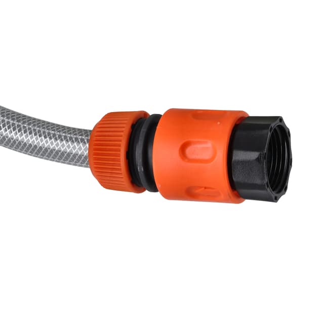 Geepas GWH59056 30M 1/2" Automatic Ready to Water Hose Reel with 180 Swivel Mounting Bracket, Lock Mechanism, Hose Fitting, Adjustable Hose Stop and More