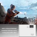 Wownect Home Theater LED Projector W80 Standard Mini Home Entertainment Cinema Projector with 1500 Lumens HD 3D Projector Built-In Speakers (HDMI USB VGA Headphone AV Audio SD Port) - White