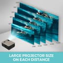 Wownect M5 4000 Lumens Home Theater Projector 3D Display HD Projector With AV, VGA, USB, HDMI - Black - Black