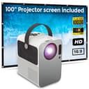 بروجكتر مع شاشة عرض Wownect Portable Home Cinema LED Projector