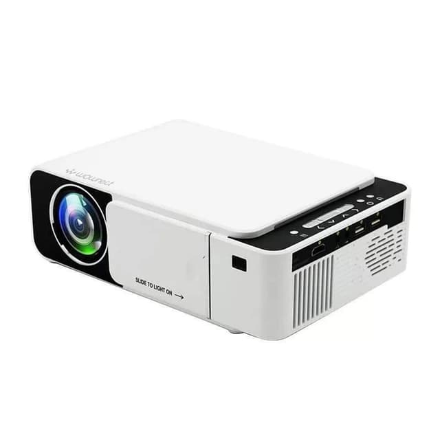 بروجكتر صغير منزلي 100 لومن 40-140 إنش أتش دي واي فاي أبيض وونكت Wownect T5 Home Mini Projector