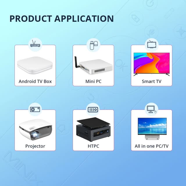 MINIX NEO M2 2.4G Motion Sensing Smart Remote Wireless Air Mouse with Voice Six-Axis Gyroscope Remot for MINIX Smart TV Box,PC - Black