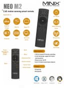 MINIX NEO M2 2.4G Motion Sensing Smart Remote Wireless Air Mouse with Voice Six-Axis Gyroscope Remot for MINIX Smart TV Box,PC - Black