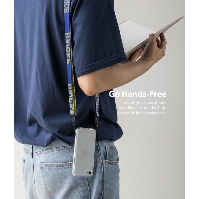 Ringke Universal Lanyard Shoulder Strap for Cellphone Cases, Keys, Cameras & ID Adjustable Crossbody, Neck Strap String [ Compatible Strap for OnePlus, For Samsung, For iPhone ]- Ticket Band Black - Multicolor