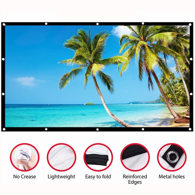 بروجكتر مع شاشة عرض Wownect Portable Home Cinema LED Projector