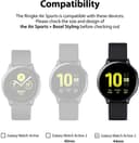Ringke [Air Sports + Bezel Styling] Compatible for Samsumg Galaxy Watch Active 2 44mm, Soft TPU Case with Bezel Ring Adhesive Cover [ Designed Case for Galaxy Watch Active 2 ] - Matte Clear, 44-20 - Matte Clear