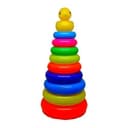 لعبة الحلقات الملونة 10-Piece Rainbow Duck Donut Ring Set