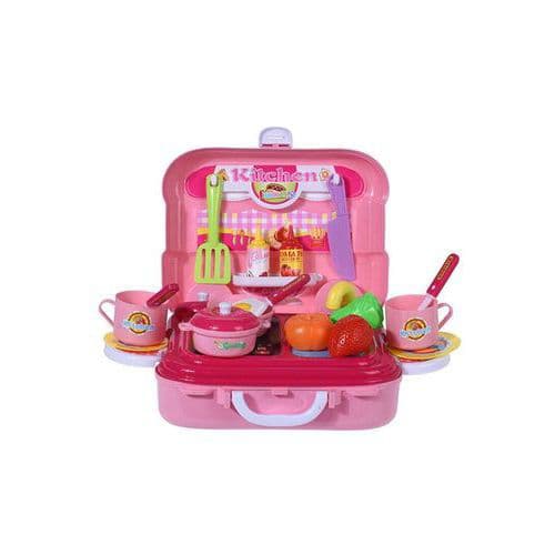 Gootoy 20 Piece Kitchen Suitcase Toy Playset