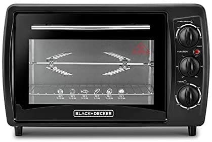 فرن كهرباء صغير متعدد الوظائف 19 لتر 1308 واط اسود بلاك اند ديكر  Black+Decker Black 1308W 19L Multifunction Toaster Oven