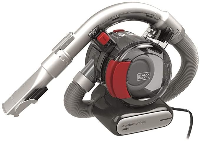 BLACK&DECKER Black+Decker 12V Flexi Auto Dustbuster Handheld Vacuum for Cars Red/Grey  PD1200AV XJ 2 Years Warranty