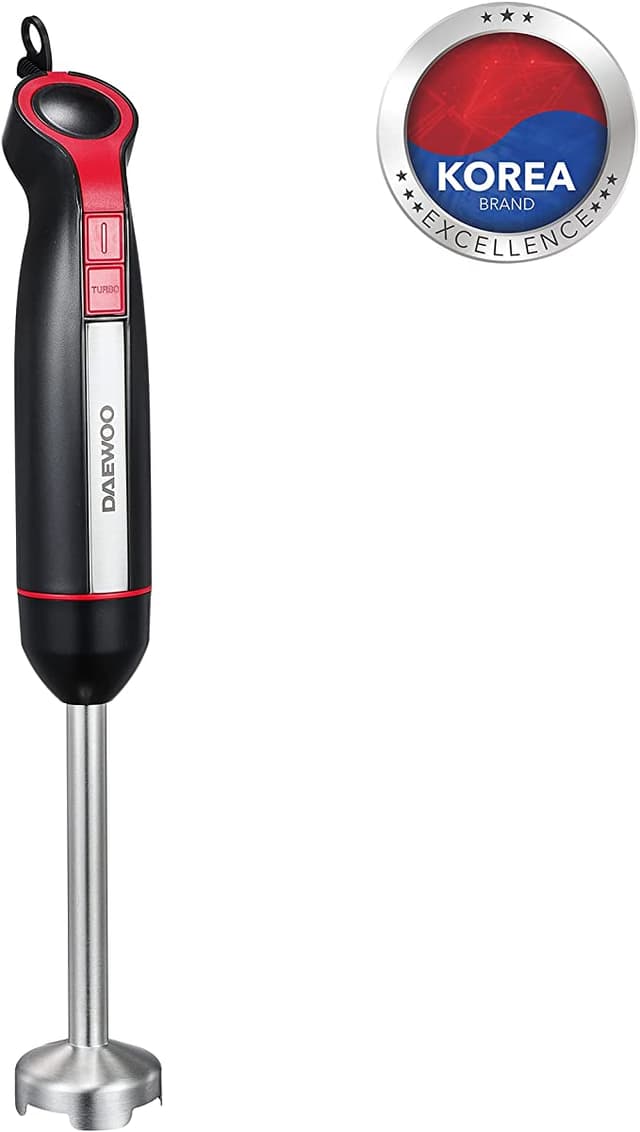خلاط يدوي 400 واط Daewoo 4-in-1 Stainless Steel Hand Blender with Chopper and Whisk