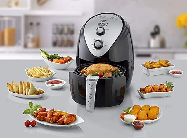 مقلاة كهربائية يدوية 350 لتر Black+Decker Manual Aerofry Air Fryer with Rapid Air Convection Technology