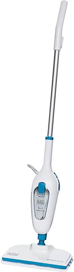 BLACK&DECKER Black+Decker 5 in 1 Steam Mop with Superheated Steam with 5 Accessories Swivel Head 1300 W 380 ml White  FSMH13E5 B5 2 Years Warranty