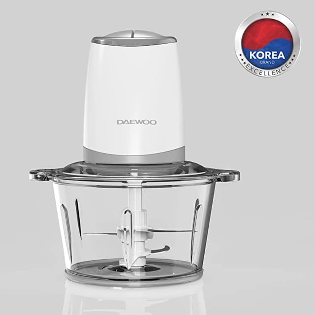 محضرة الطعام 500 واط Daewoo Food Chopper with Glass Bowl Quad Blade Mincer & Grinder Function
