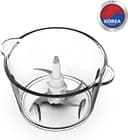 محضرة الطعام 500 واط Daewoo Food Chopper with Glass Bowl Quad Blade Mincer & Grinder Function