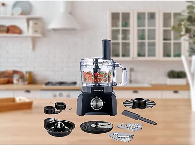 جهاز تحضير الطعام 450 واط Daewoo Food Processor 15 Functions 7-in-1