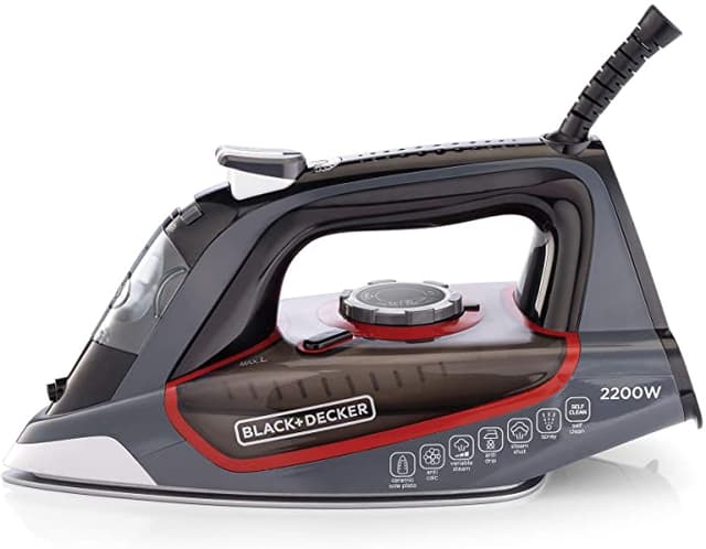 BLACK&DECKER Black+Decker 2200W Steam Iron Ceramic Soleplate with Self Clean Multicolour  X2050 b5 2 Years Warranty