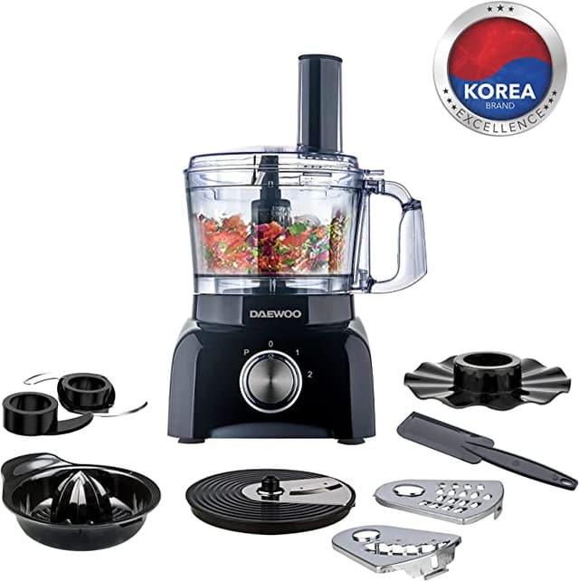 جهاز تحضير الطعام 450 واط Daewoo Food Processor 15 Functions 7-in-1