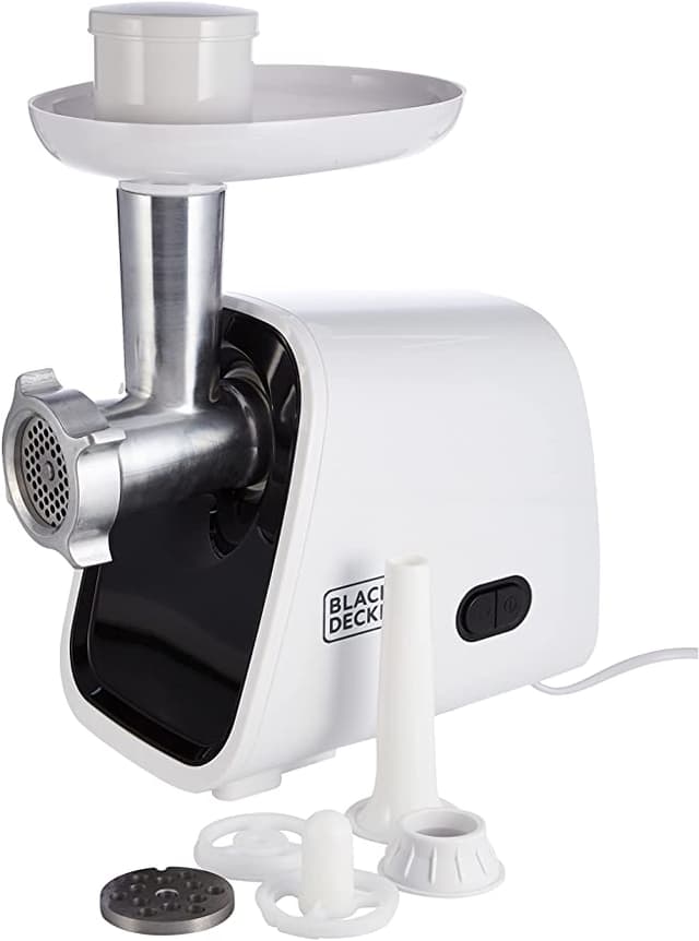 BLACK&amp;DECKER Black+Decker 1500W 3 in 1 Meat Mincer/Grinder/Sausage Maker White FM1500 B5 2 Year Warranty
