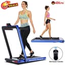 Marshal Fitness walking pad treadmill 2 in1 running machine under treadmill desk blue