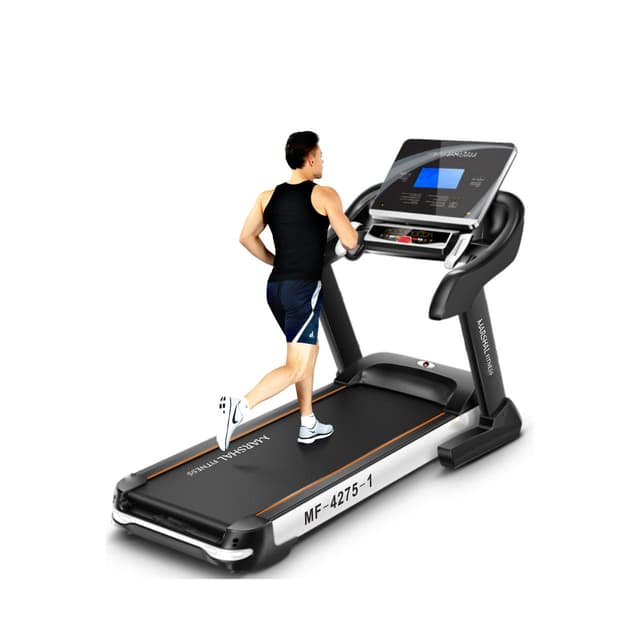 Marshal Fitness Marshal DC Motorized Treadmill with 7" LCD Display Screen 6HP