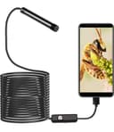 Generic USB Endoscope 3-in-1 Borescopes Inspection Camera IP67 Waterproof Snake Camera with 6 Adjustable LED Lights for Type-C & Android & PC