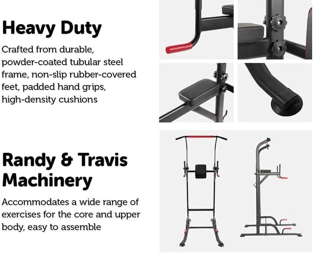 منصة لتمارين بول اب مقابض مانعة للانزلاق مارشال فتنس Marshal Fitness Non-slip handles Power Tower Chin Up Bar Push Pull Up Knee Raise