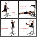 منصة لتمارين بول اب مقابض مانعة للانزلاق مارشال فتنس Marshal Fitness Non-slip handles Power Tower Chin Up Bar Push Pull Up Knee Raise