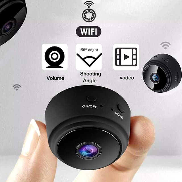 كاميرا مراقبه صغيره - كاميرا خفية مغناطيسية A9 WiFi Mini Security Camera بدقة HD 1080P - 387517