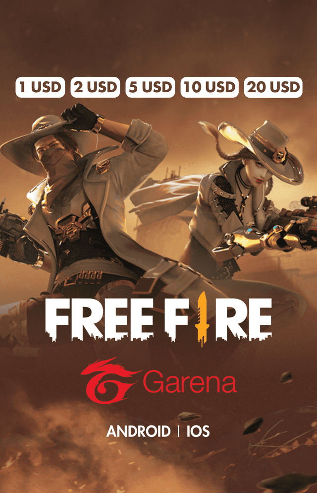 بطاقة شحن جواهر فري فاير FreeFire Top Up $ 1 (100 + 10 ألماسة)