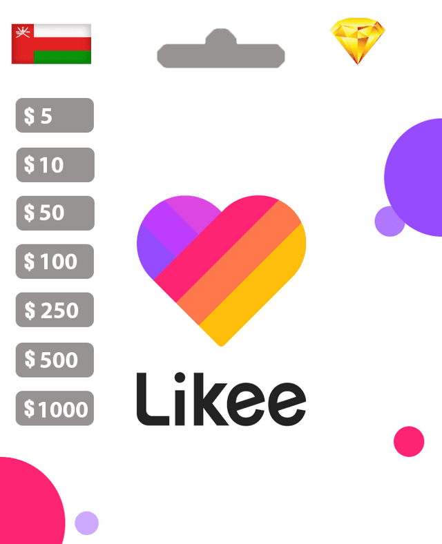 بطاقة شحن لايكي BIGO Likee فئة $ 500 (ستور عماني)