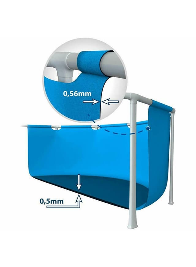 INTEX Rectangular Frame Pool Without Pump 3x2x0.75meter