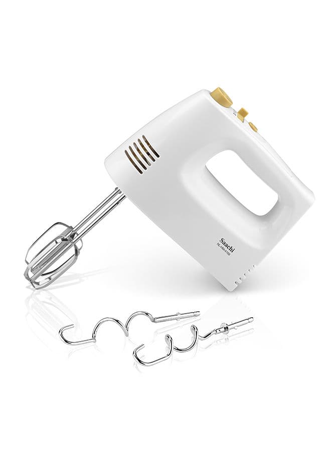 Saachi 5 Speed Hand Mixer With Detachable Steel Beaters NL HM 4168 WH White