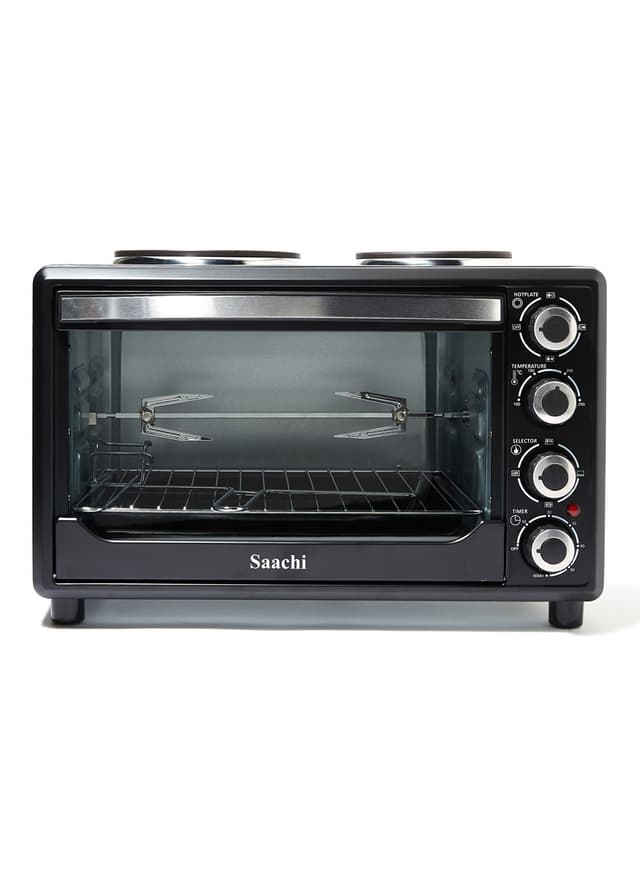 Saachi Electric Oven With Hotplates NL OH 1928HPG BK Black