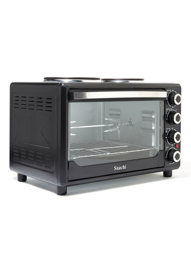 Saachi Electric Oven With Hotplates NL OH 1928HPG BK Black