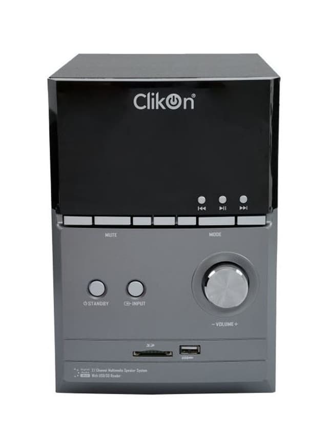 ClikOn Bluetooth Enabled 2.1ch Speaker Black/Grey