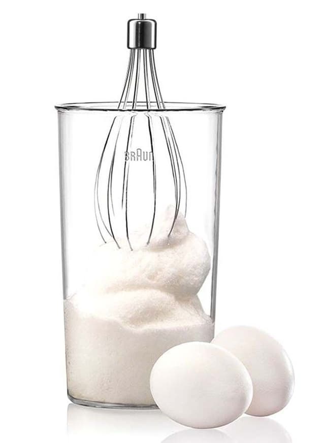 خلاط يدوي بقوة 550 واط ( مرفق بوعاء ومطحنة وخفاقة ) - أبيض BRAUN - Electric Hand Blender  MQ320