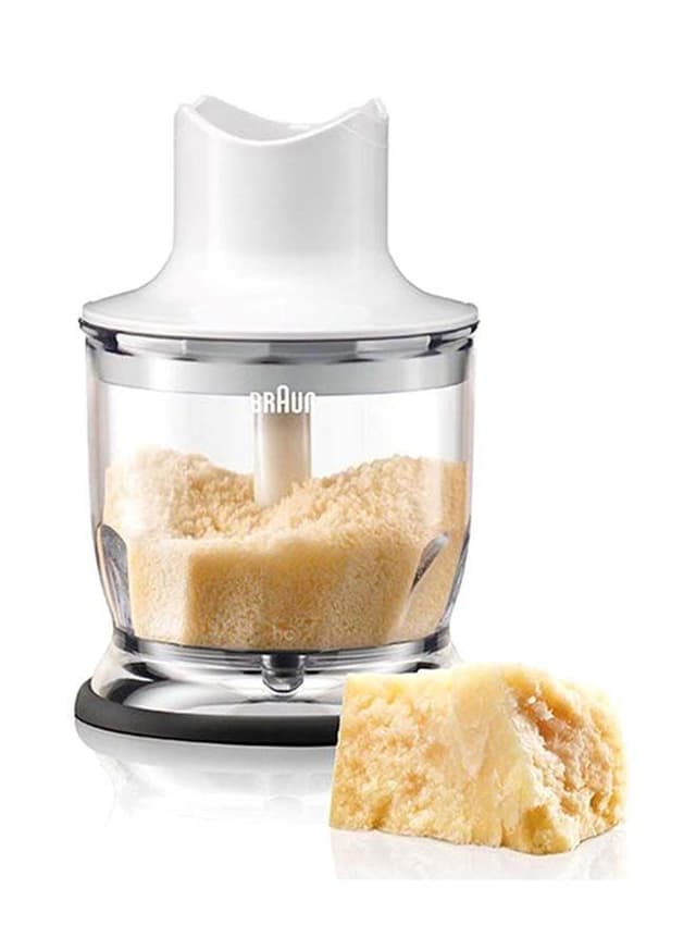 خلاط يدوي بقوة 550 واط ( مرفق بوعاء ومطحنة وخفاقة ) - أبيض BRAUN - Electric Hand Blender  MQ320