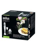 خلاط يدوي بقوة 550 واط ( مرفق بوعاء ومطحنة وخفاقة ) - أبيض BRAUN - Electric Hand Blender  MQ320