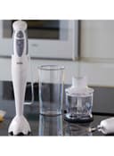 خلاط يدوي بقوة 550 واط ( مرفق بوعاء ومطحنة وخفاقة ) - أبيض BRAUN - Electric Hand Blender  MQ320