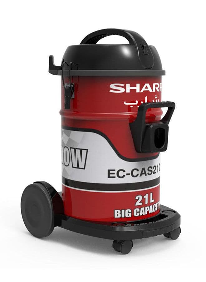 SHARP Drum Vacuum Cleaner 21 l 2100 W EC CAS2121 Z Red