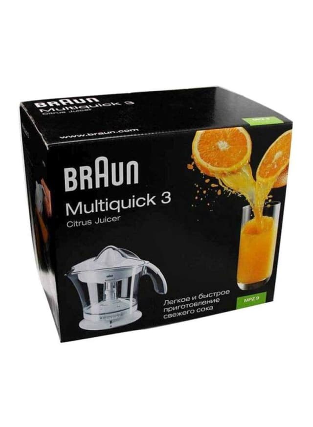 BRAUN Multiquick 3 Citrus Juicer 20 W MPZ9 White/Clear