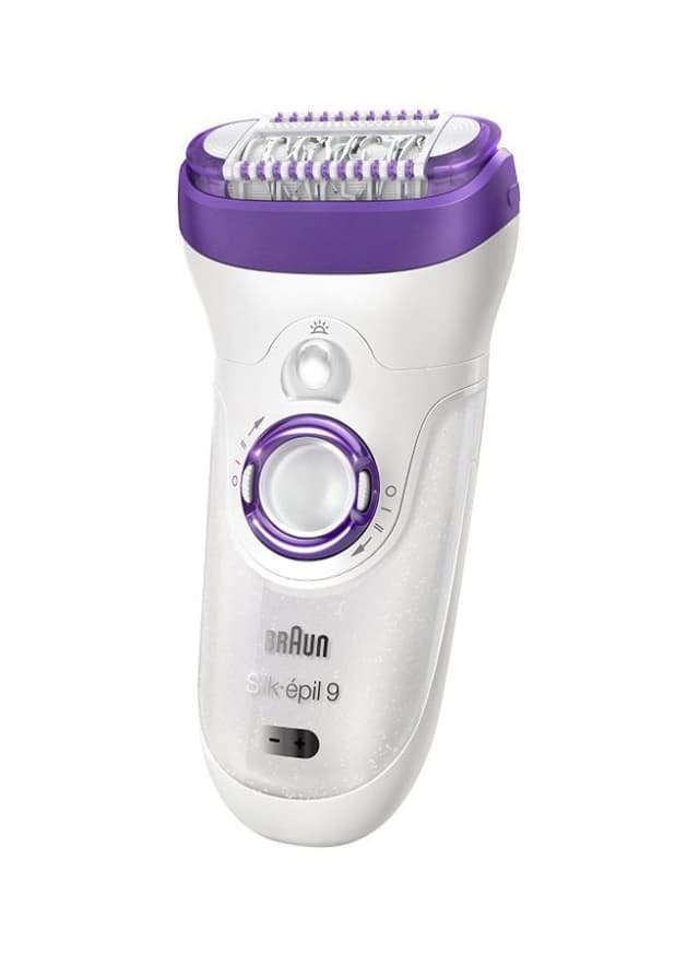 براون لازالة الشعر ( قابل للشحن ) - ابيض / نهدي BRAUN -Silk-Epil 9 Wet And Dry Cordless Electric Hair Removal Epilator