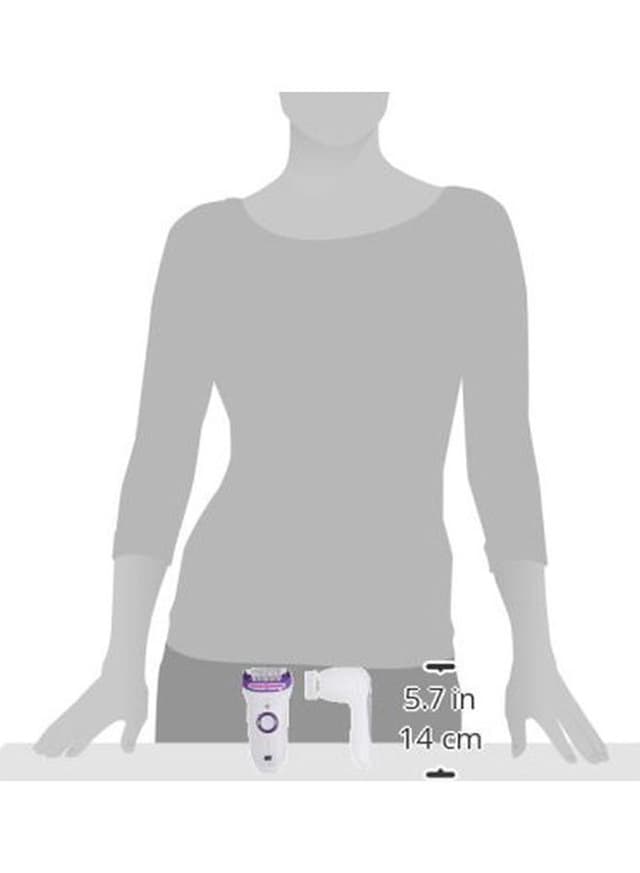 براون لازالة الشعر ( قابل للشحن ) - ابيض / نهدي BRAUN -Silk-Epil 9 Wet And Dry Cordless Electric Hair Removal Epilator