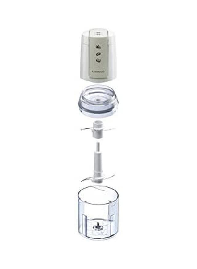 Kenwood Chopper With Mincer Grinder Function Glass Bowl And Quad Blade 400 W Ch 550 White/Clear