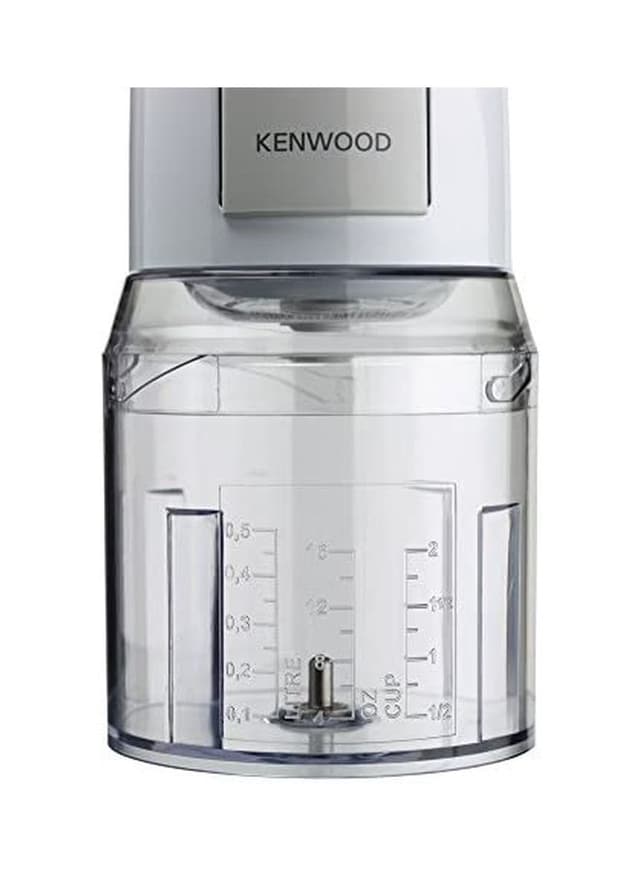 Kenwood Chopper With Mincer Grinder Function Glass Bowl And Quad Blade 400 W Ch 550 White/Clear