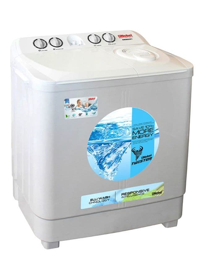 NOBEL Twin Tub Semi Auto Washer 8 kg NWM8001 White