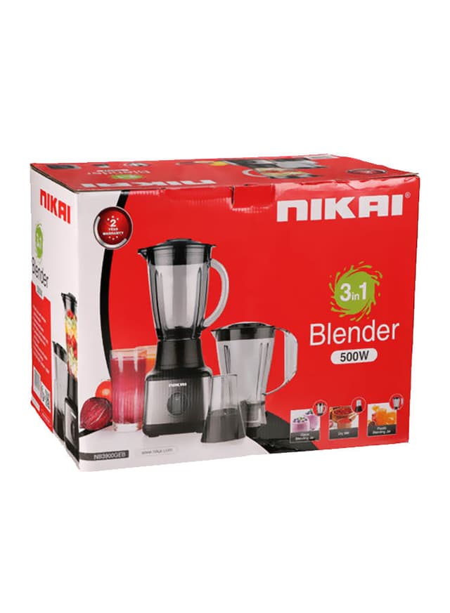 خلاط كهربائي باستطاعة 500 وات NIKAI 3 In 1 Blender - 757437