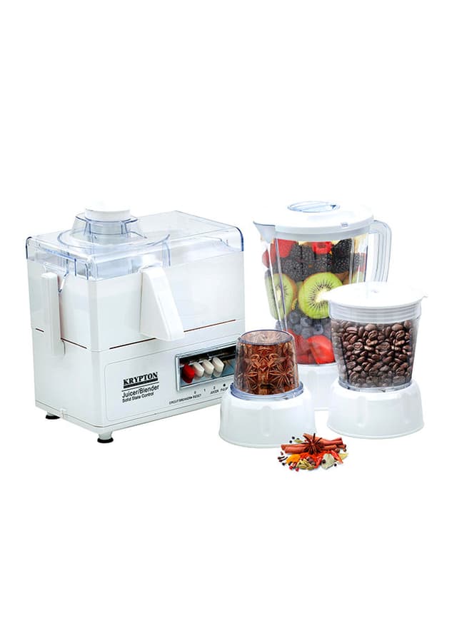 Krypton 4 in 1 Juicer and Food Processor, Blender, Chopper & Grinder with KNB6021 White